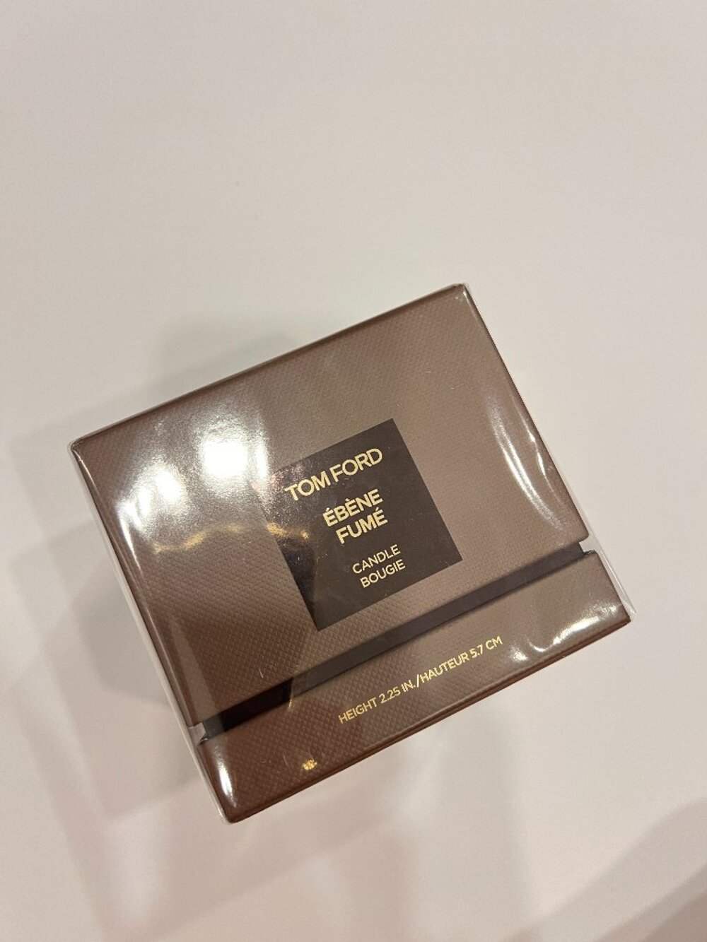 Tom Ford Ebene Fume Candle Bougie Height 2.25 In / 5.7 cm New, Sealed